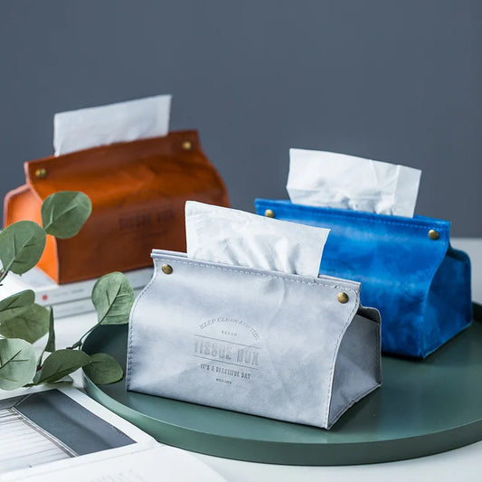 Decorbites™ Leder-Gewebebox-Halter - Nordischer Stil Dekorationsspeicherbox