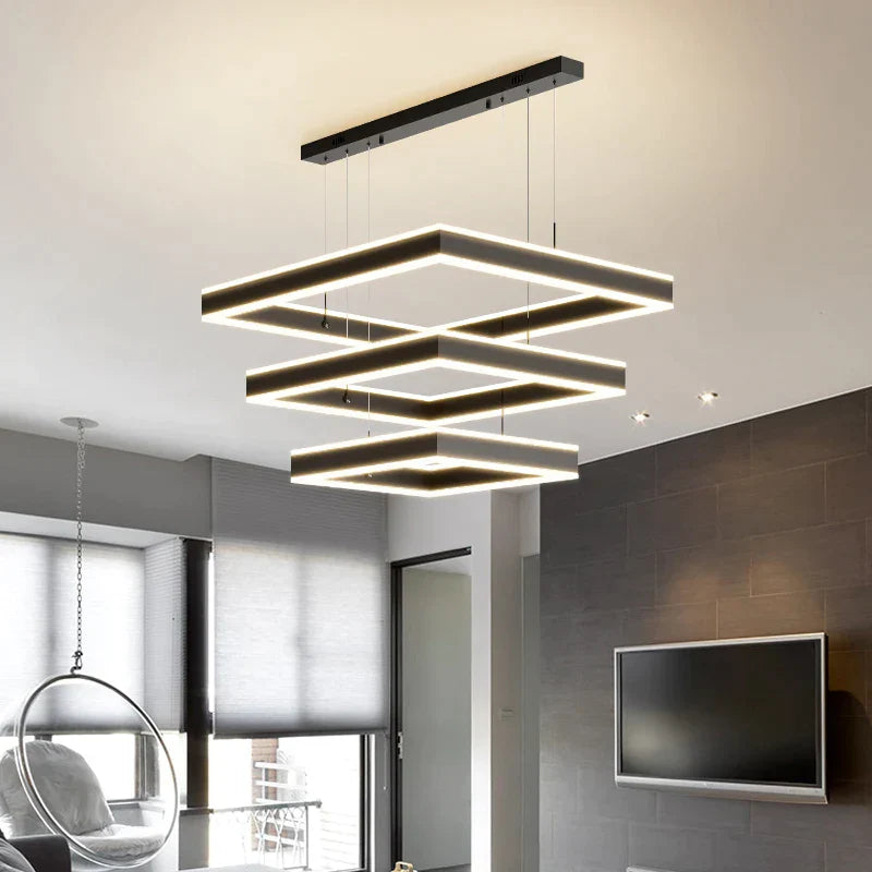 DecorBites™ Large Chandelier: Nordic Loft Staircase Pendant Light