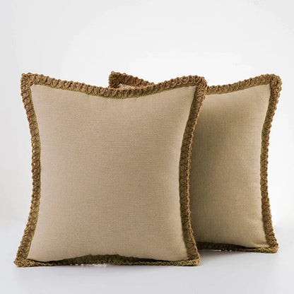 Decorbites™ Leinen-Quadrat-Kissenbezüge-Set – Wohnaccessoires für Sofa, Couch, Bett