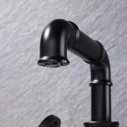 Decorbites™ Schwarze Messing Badezimmerarmaturen Zweihand Wasser-Mischbatterie