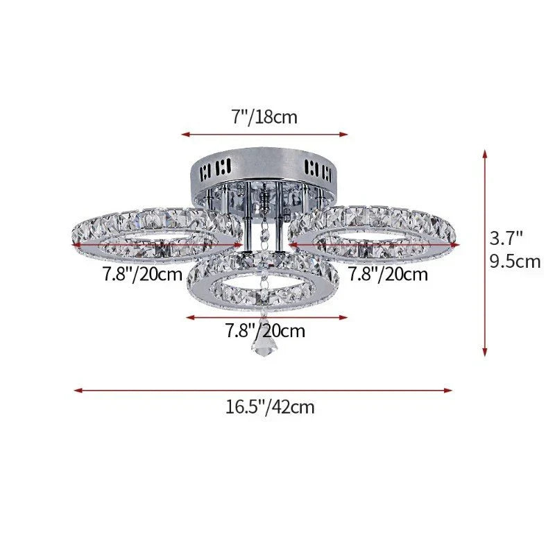 DecorBites™ Crystal Nordic LED Ceiling Chandelier for Modern Indoor Lighting