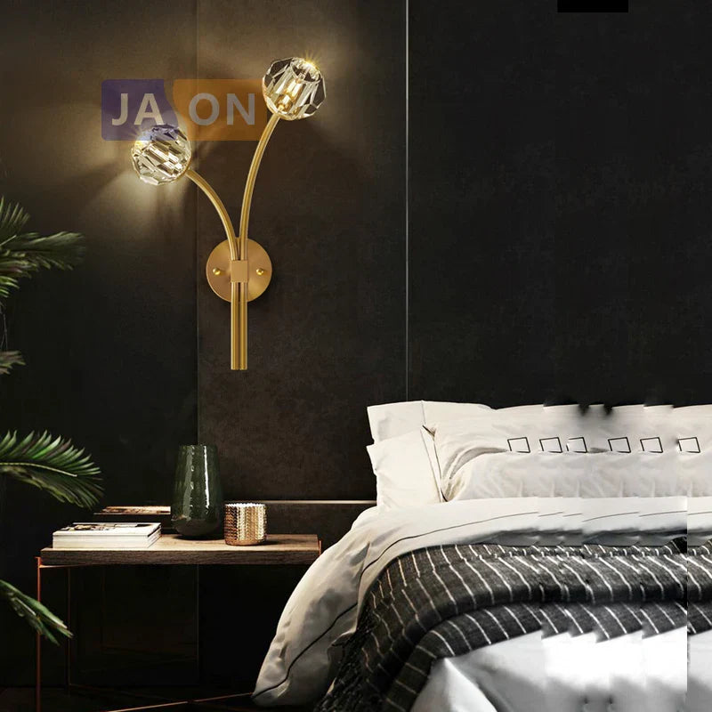 DecorBites™ Crystal Stone Designer LED Wall Sconce for Bedroom and Corridor
