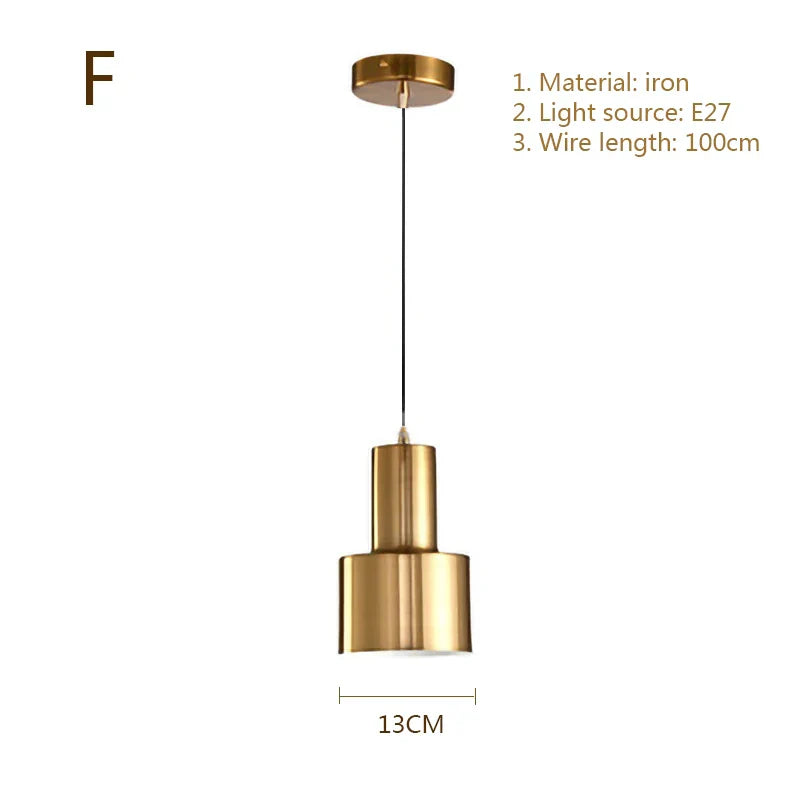 Decorbites™ Golden E27 LED-Kronleuchter für Schlafzimmer und Arbeitszimmer