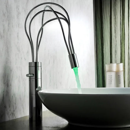 Decorbites™ LED-Wasserfall-Waschbeckenarmatur Chrom Einhebelmischer