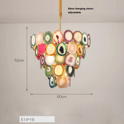 Decorbites™ LED Achat-Leuchter – Modernes farbiges Designer-Beleuchtung für Eingangsbereich & Esszimmer