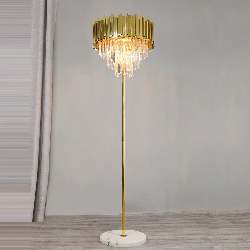 Decorbites™ Kristall-Marmor-LED-Stehlampen - Art Deco Gold Schwarz Edelstahl