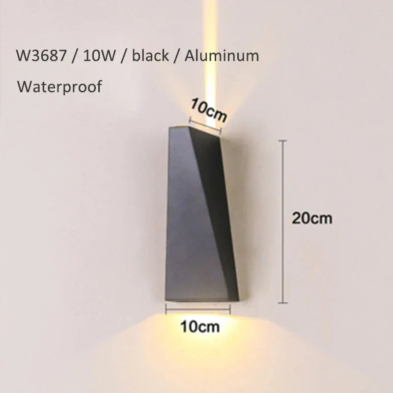 Decorbites™ Doppeltköpfige 10W LED Wandlampe für Schlafzimmer und Eingangsbereich, wasserdichte moderne Außenarmatur