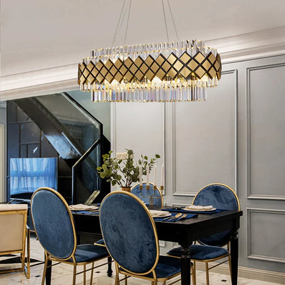 Decorbites™ Gold LED Kristallklarer Art-Deco-Kronleuchter für die Eingangshalle