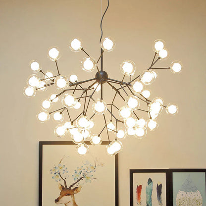 Decorbites™ Heracleum Firefly Glas-Kugelleuchter: Goldener Luxusbeleuchtung für Esszimmer, Küche und Treppenhaus