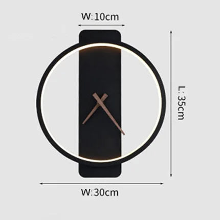 Decorbites™ LED-Wandlampe Wanduhr Modernes Design Nordisch Luxuriös Einfach Für Hotel Nachttisch