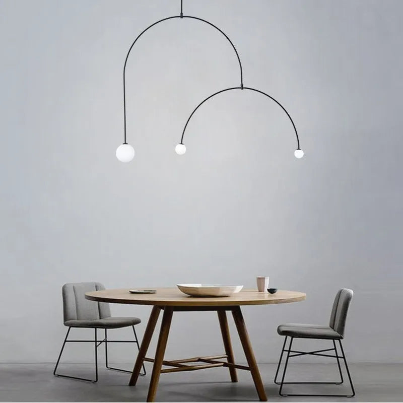 Decorbites™ Eisenbalance-Kronleuchter: Skandinavisches Post-Modernes Wohnzimmer-Pendant-Licht