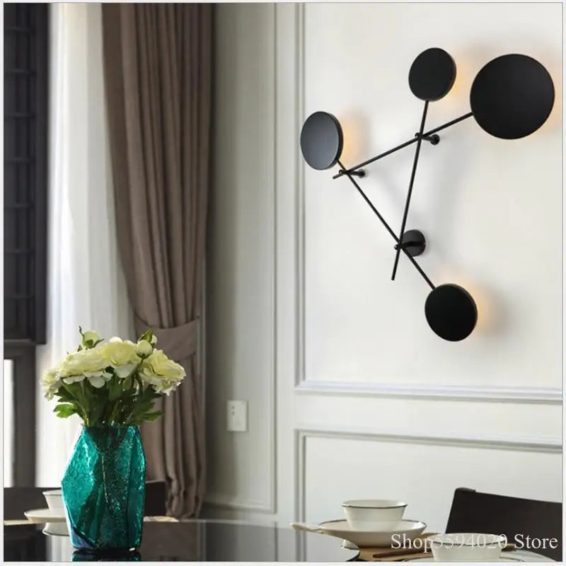 Decorbites™ Geometrische Eisen-Wandleuchte: Modernes nordisches Design, LED, Dekoration für Wohnzimmer & Schlafzimmer