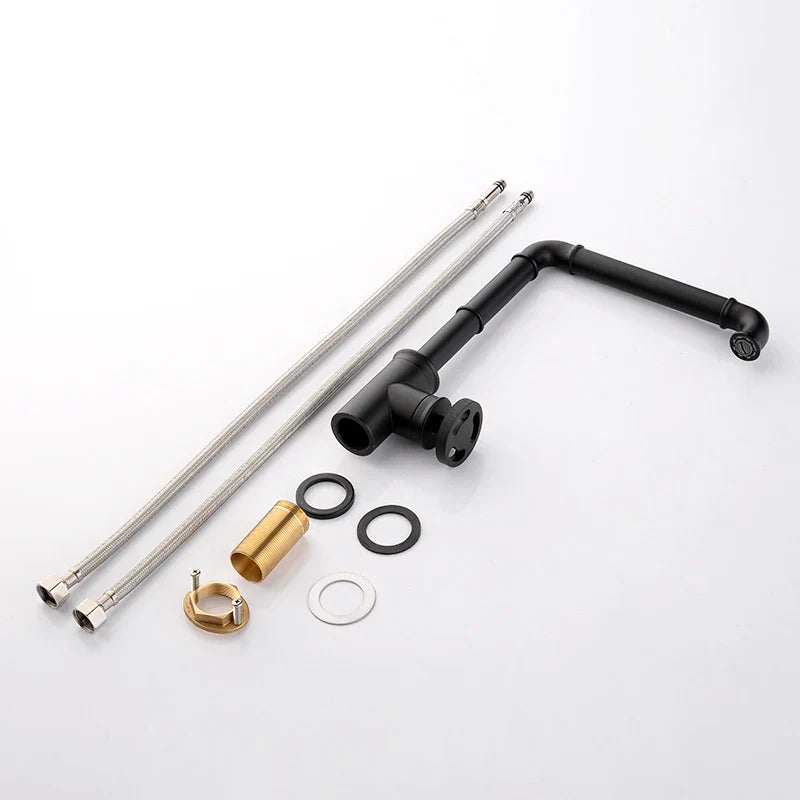 Gold Industrial Bathroom Faucet