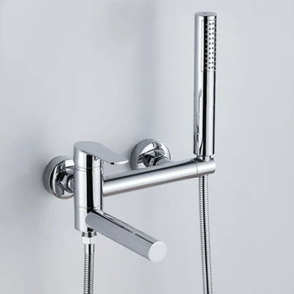 DecorBites™ Gold Bathtub Faucet with Swivel Tub Spout & Full Shower Set.