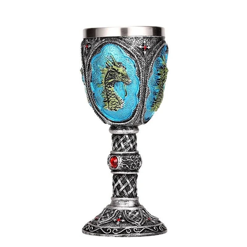 Decorbites™ Drachenkönig-Becher 200ml: Retro Edelstahl-Weinglas Gotischer Whisky-Becher