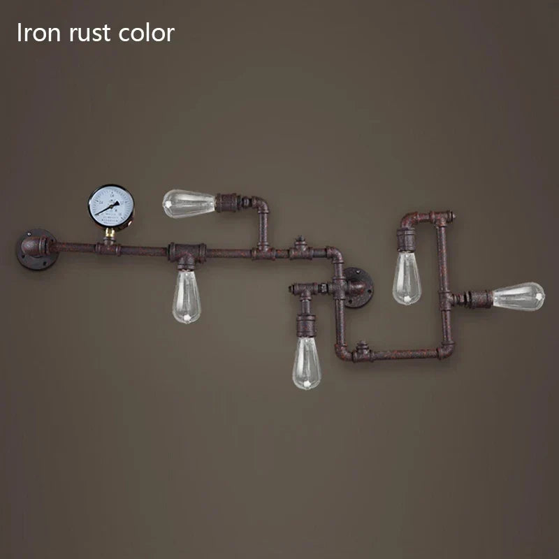 Decorbites™ Industrielle Wasserrohr-Wandlampen Eisenrost Retro-Wandleuchte Vintage-Heimbeleuchtung