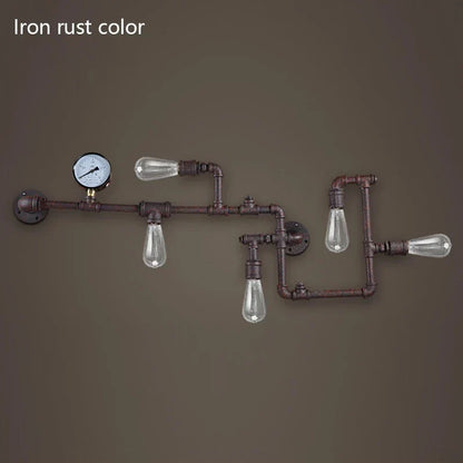 Decorbites™ Industrielle Wasserrohr-Wandlampen Eisenrost Retro-Wandleuchte Vintage-Heimbeleuchtung