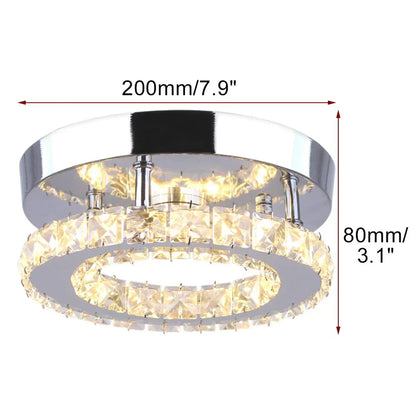Decorbites™ Kristall-LED-Deckenleuchte: Edelstahl-Rundarmatur für Schlafzimmer, Küche, Badezimmer
