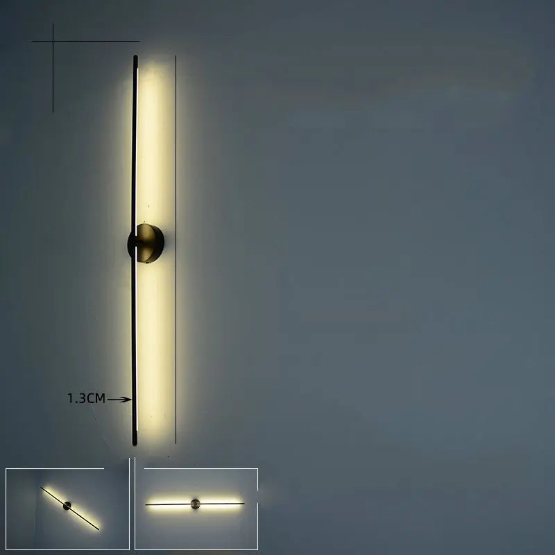Gold Geometric Wall Lamps L120cm Contemporary
