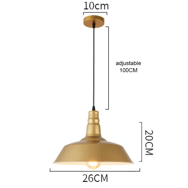 Decorbites™ Gold-Schmiedeeisen-Kronleuchter-Hängeleuchte, E27 LED, nordisch-retro Stil