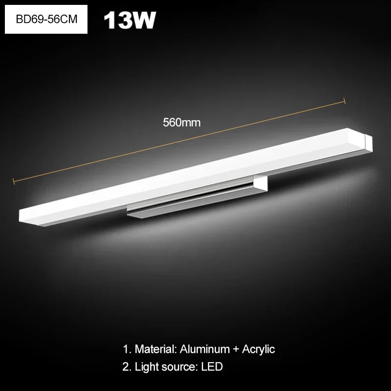 Decorbites™ LED-Acrylic-Wandleuchte für Badezimmer & Schlafzimmer, modernes Minimaldesign, antiebdunstende Sconces
