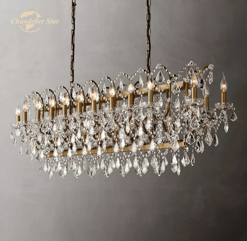 Decorbites™ Kristall-Eisen-Kronleuchter: Moderne Messing-Kerzen-Kronleuchter für Wohn- und Esszimmer