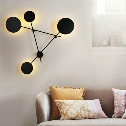 Decorbites™ Geometrische Eisen-Wandleuchte: Modernes nordisches Design, LED, Dekoration für Wohnzimmer & Schlafzimmer