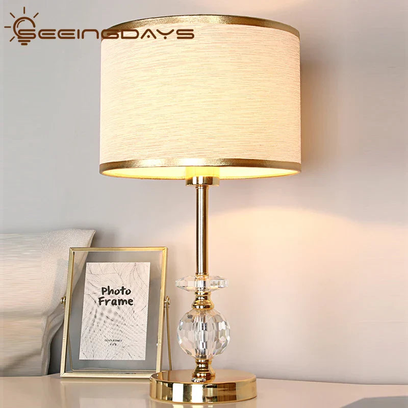 DecorBites™ Crystal Ball Table Lamp | Modern European Design