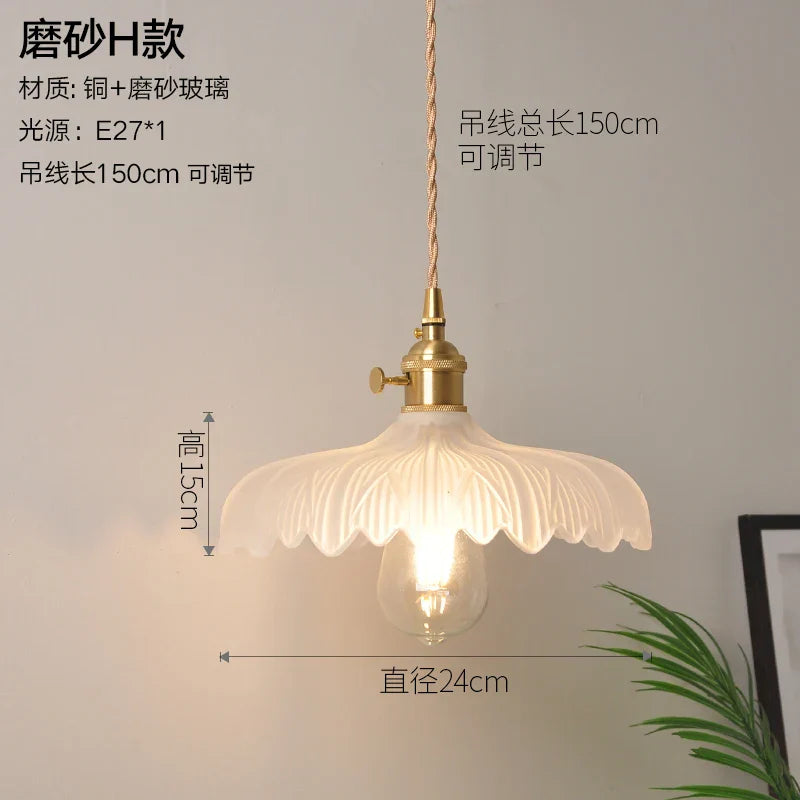 Decorbites™ Glas-Kupfer-Hängeleuchte: Moderne nordische Stil Pendelleuchte für Küche, Esszimmer und Wohnzimmer