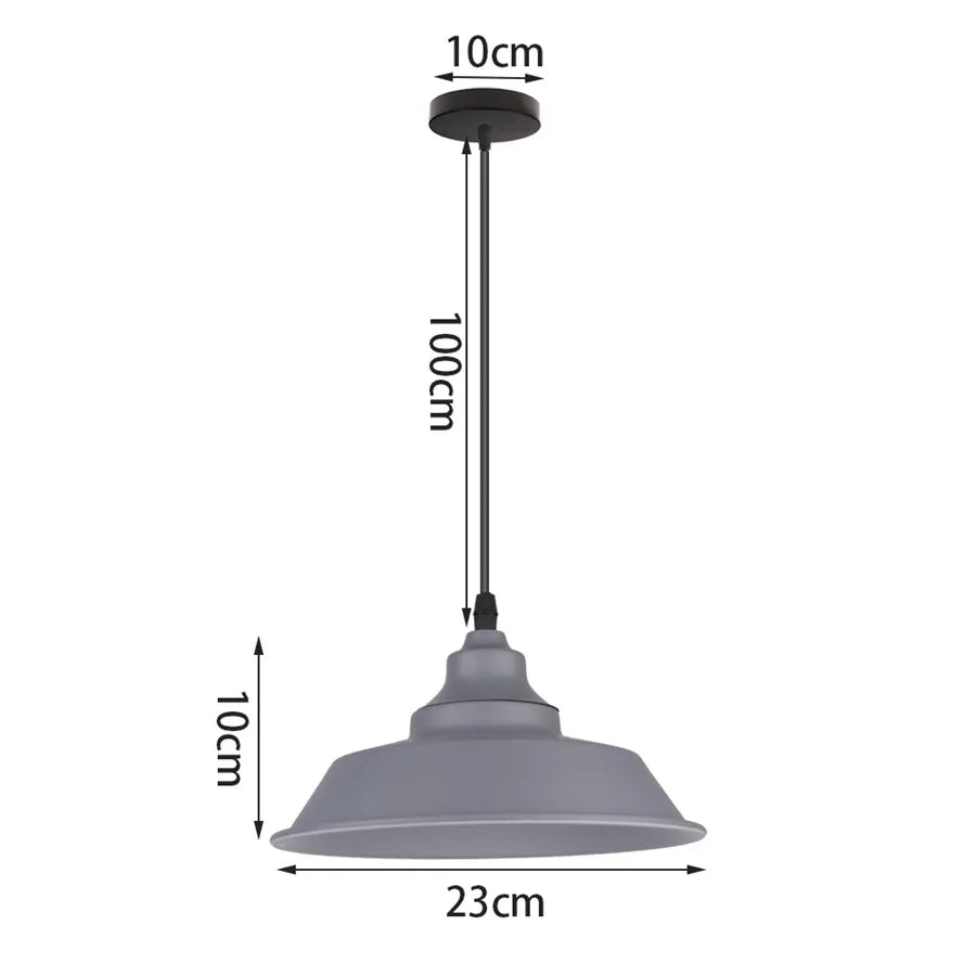Decorbites™ Industrielles Graues Pendellicht mit LED für Wohnzimmer, Eingangsbereich – Moderne Leuchte