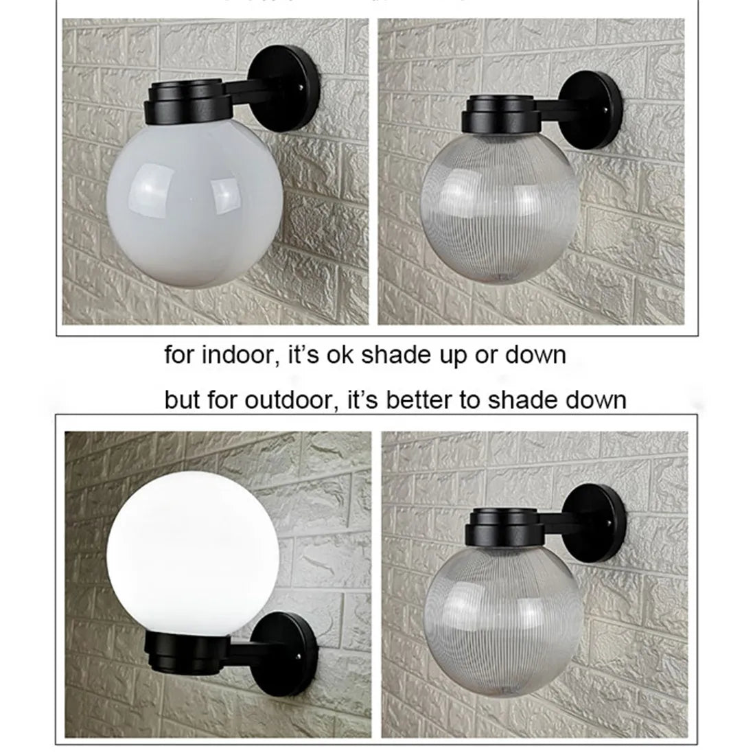 Silver Globe Wall Lantern