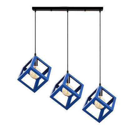 Decorbites™ Geometrische Würfel-Pendantleuchten-Trio mit Metall-Schirmen Quadratische Deckenlampen