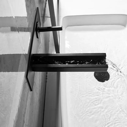 Decorbites™ Zweihand-Wandmontiertes Messing-Waschbeckenarmatur Silberner Mischbatterie