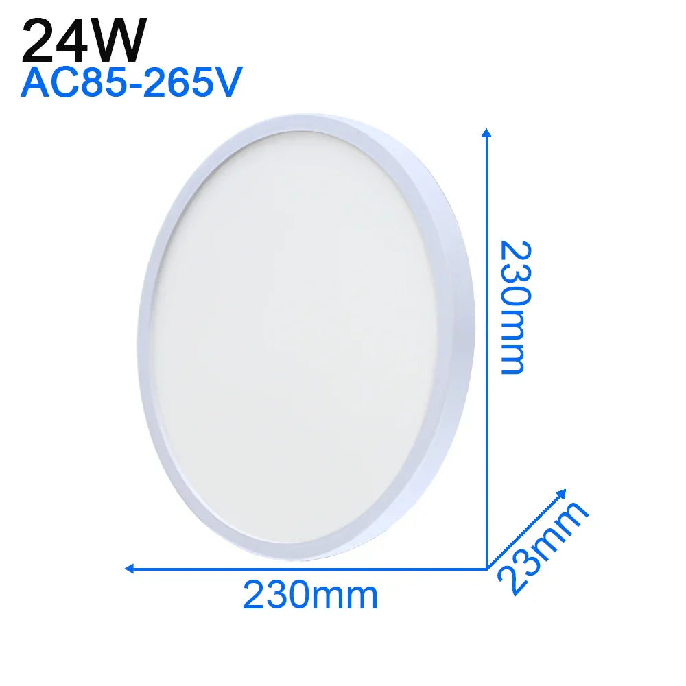 DecorBites™ LED Ceiling Light: Modern Ultra-thin Panel, 6-48W, Surface Mounted for Living Room