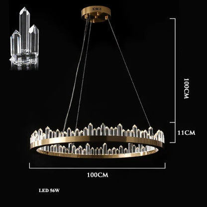 Decorbites™ Goldener Kristall-LED-Kronleuchter für modernes Esszimmer
