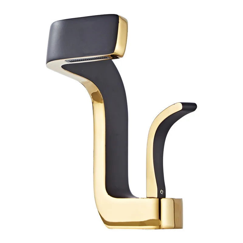 Gold Brass Basin Faucet With Ceramic Valve