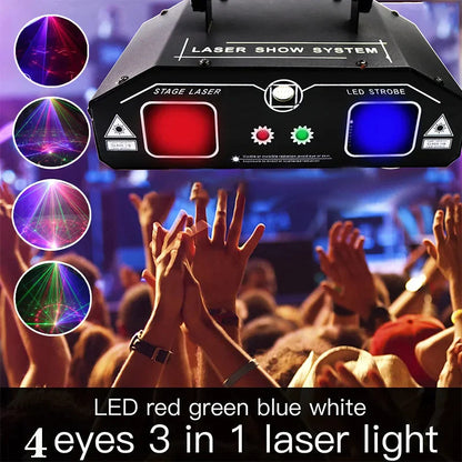 Decorbites™ Laserstrahl-DJ-Bühnenlicht DMX512 Musik-Stroboskop-Effekt Partybeleuchtung