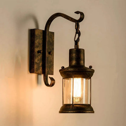 Decorbites™ Industrielle Vintage Wandlampe: Retro Metall Innenleuchte mit Glas-Schirmabdeckung