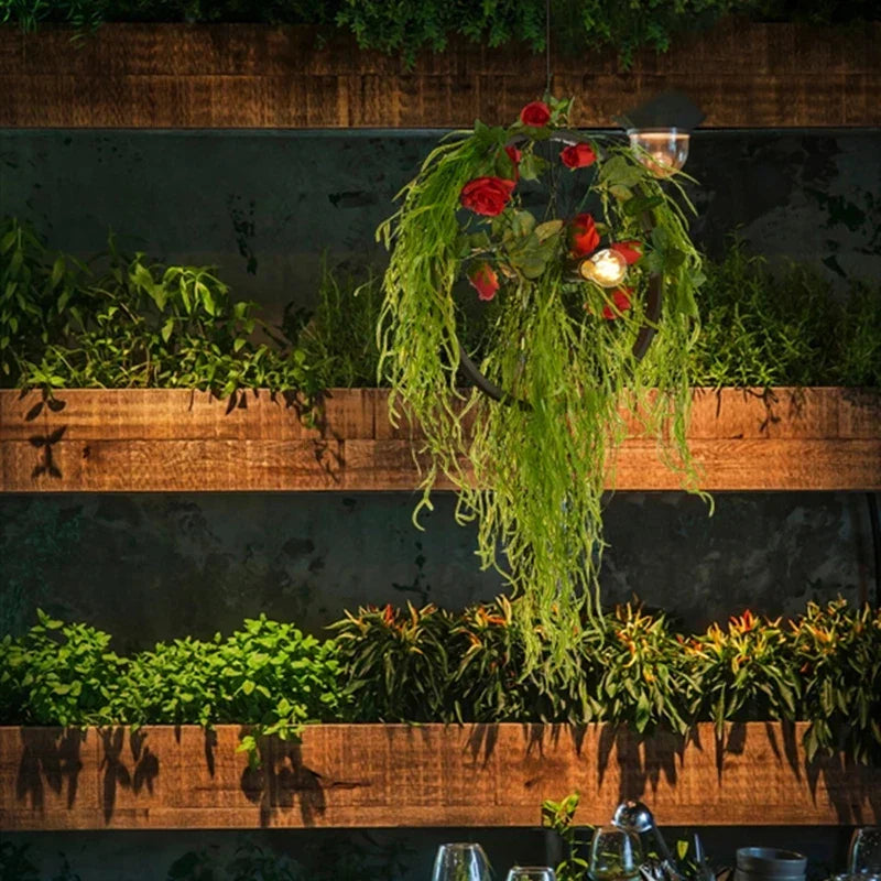 DecorBites™ Green Plant Lighting Chandelier for Dining, Kitchen, Living Room