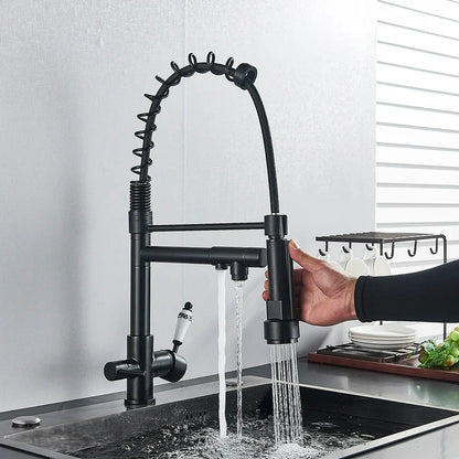 Decorbites™ Küchen-Wasserfilterarmatur: Dreifach-Auslauf-Mischer, 360° Drehung, Reinigung von Trinkwasser