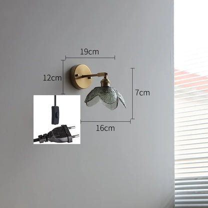 DecorBites™ Gray Glass LED Bathroom Mirror Sconce Wall Lamp Lighting