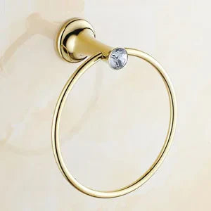 Decorbites™ Gold-Badarmatur-Set: Handtuchhalter, Toilettenpapierhalter, Handtuchstange, Haken