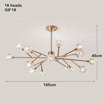 Decorbites™ Kristall-LED-Kronleuchter: Modernes nordisches Design Kupfer-Deckenleuchte