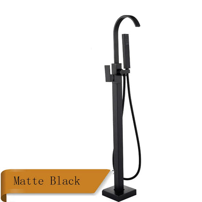 Decorbites™ Freistehender Badewannenarmatur mit Handbrause: Gebürstetes Nickel Bodenmontierter Mischbatterie
