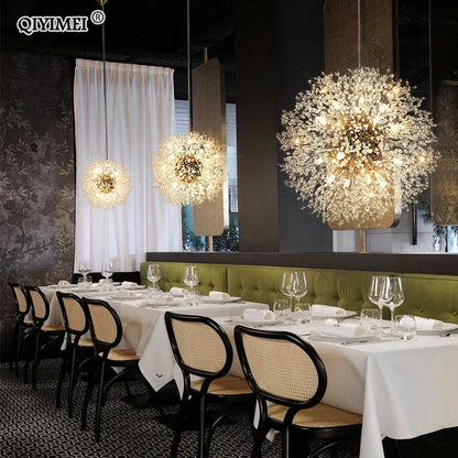 DecorBites™ Gold/Silver LED Crystal Chandelier for Home Living Dining Study Hall Bedroom