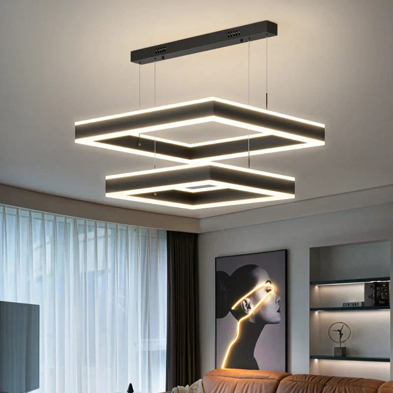 DecorBites™ Large Chandelier: Nordic Loft Staircase Pendant Light