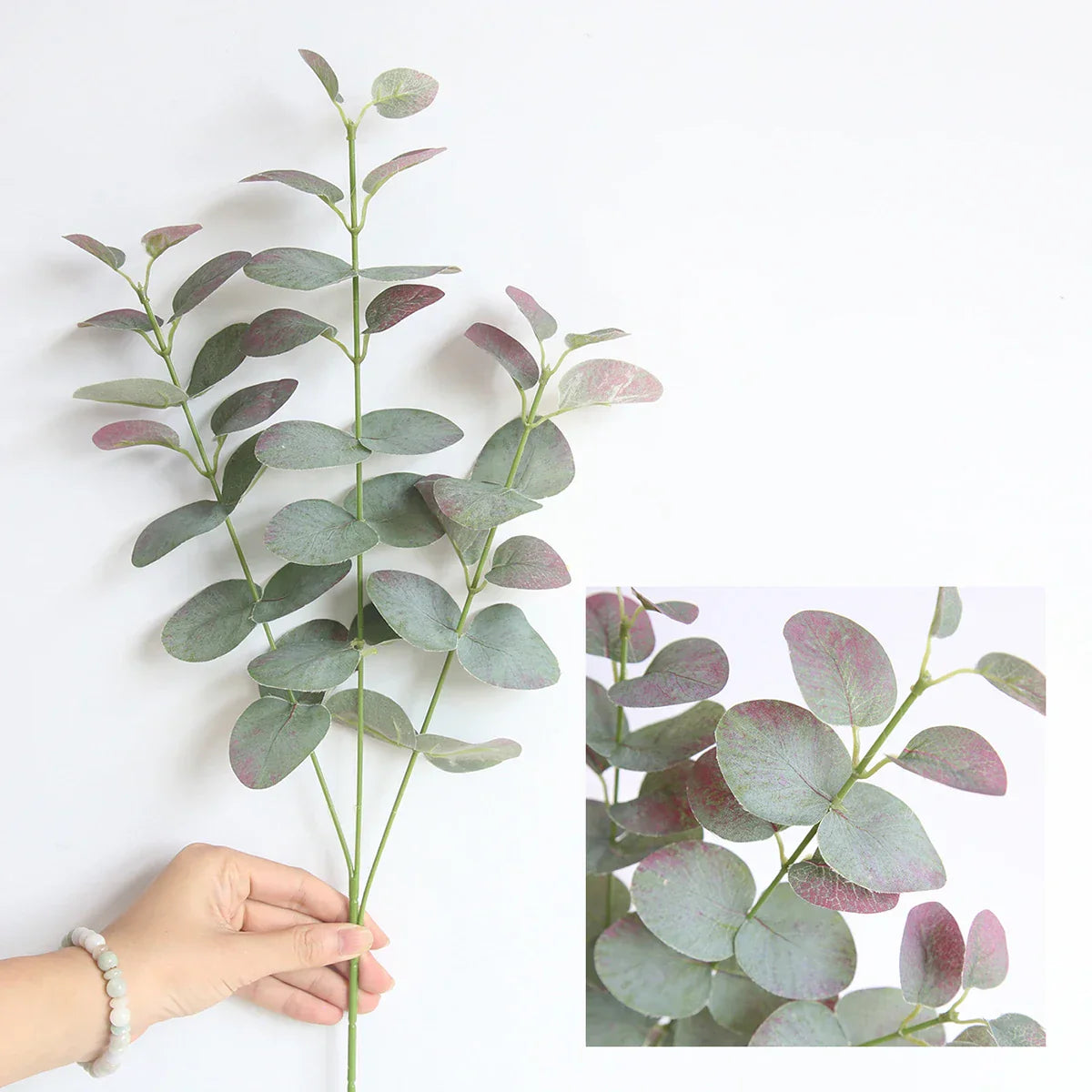 Decorbites™ Große Eukalyptus-Künstliche-Blätter-Wanddekoration für Zuhause, Laden, Garten, Party