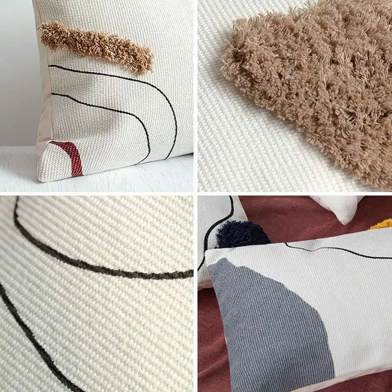 Decorbites™ Abstrakte Linienfarben Handgefertigtes Gewebtes Kissenbezug 45x45cm für Heimdekoration