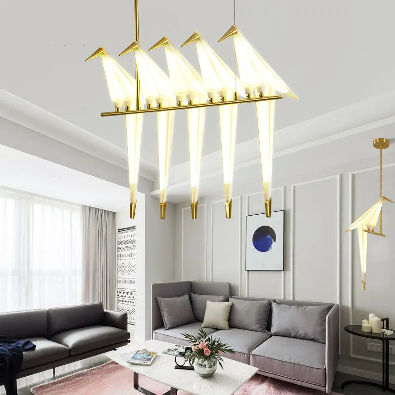 Gold Cage Origami Chandelier