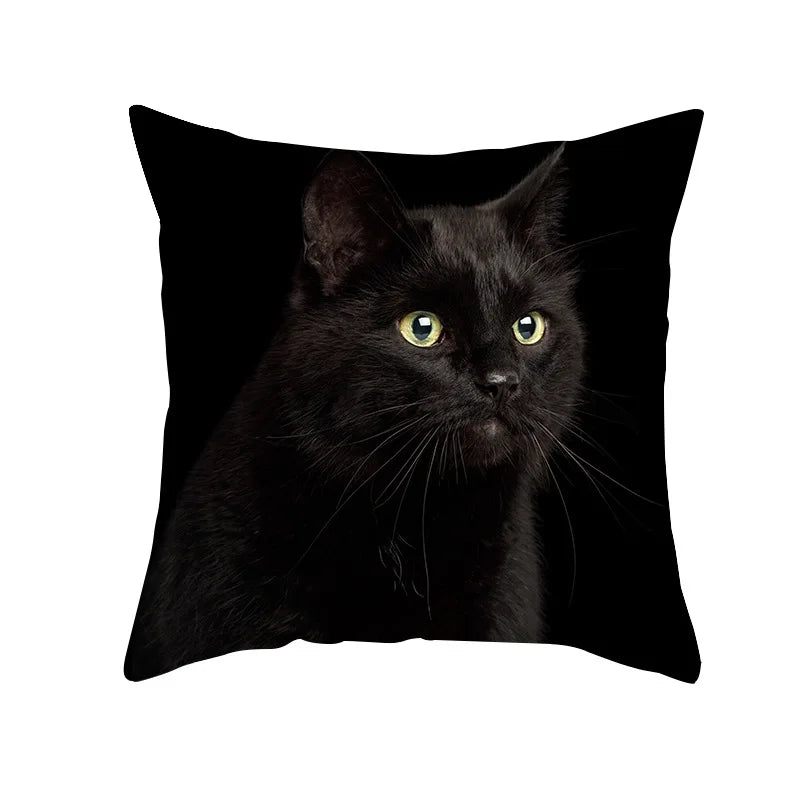 Decorbites™ Schwarze Katze Kissenbezüge - Süße Katzenliebhaber Kissenhülle